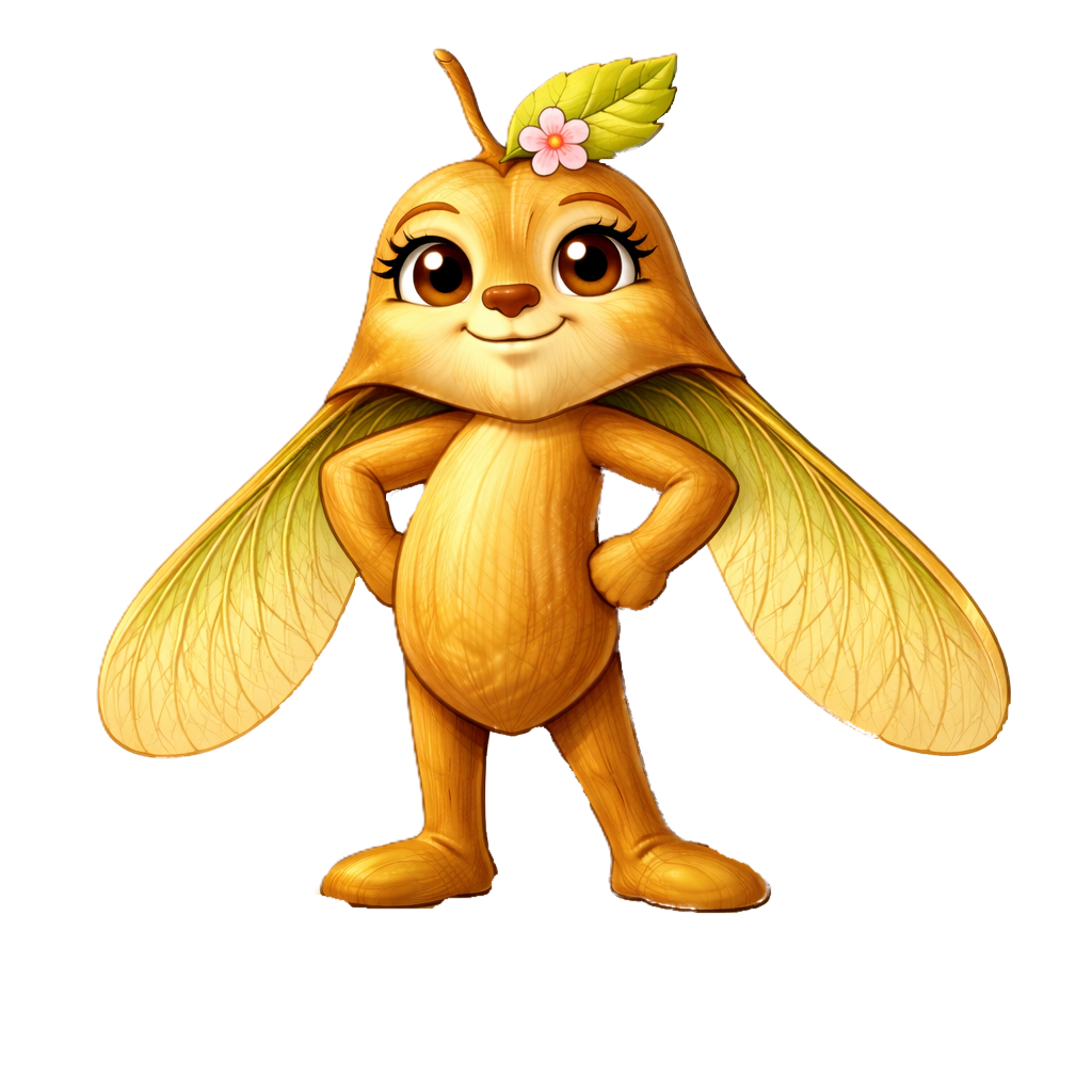 Maple the mascot standing beside the RewardRoots story